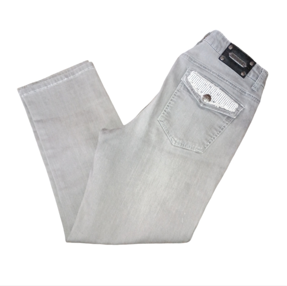 Tru Luxe Gray/Taupe Cropped Straight Leg Jeans Size 29/8